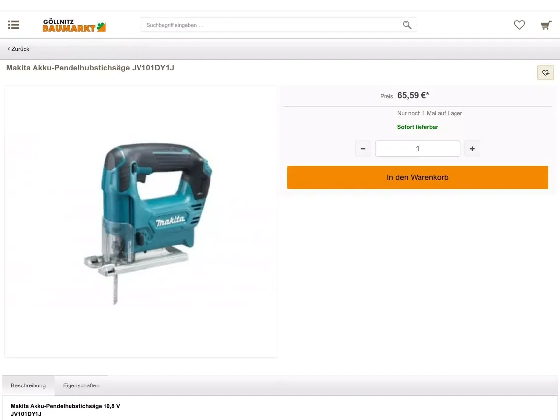 Скриншоты Baumarkt Göllnitz Online-Shop iPad 