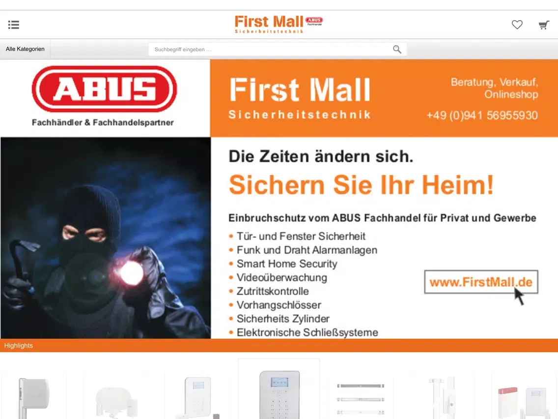 Captures d'écran de First Mall Sicherheitstechnik iPad 