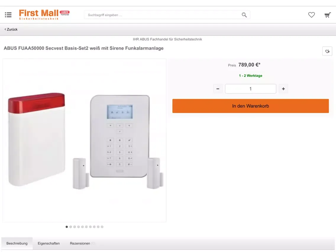 Captures d'écran de First Mall Sicherheitstechnik iPad 