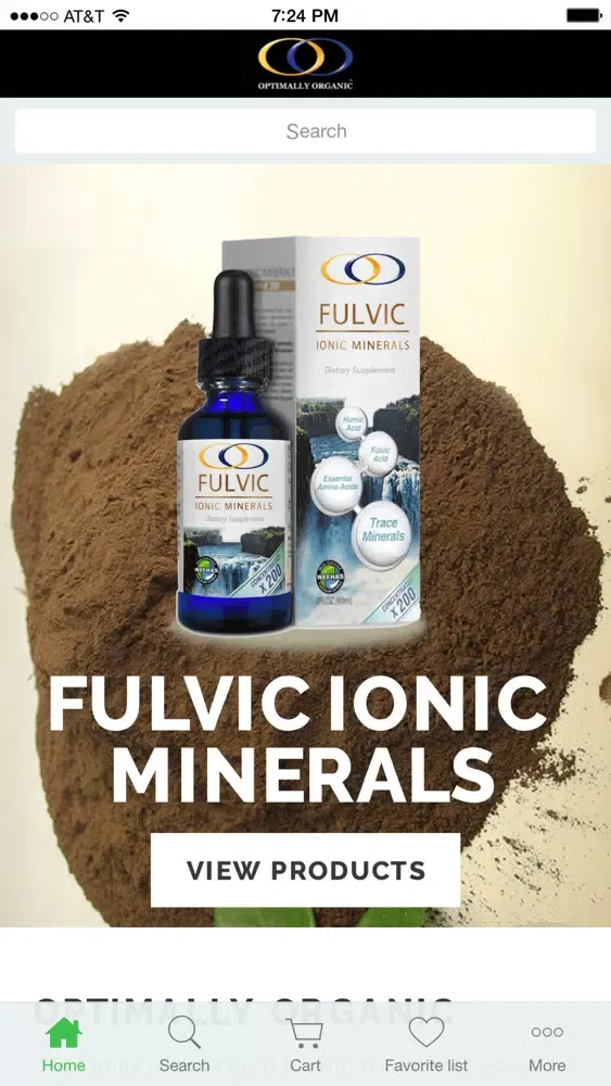 Capturas de tela do Optimally Organic Store
