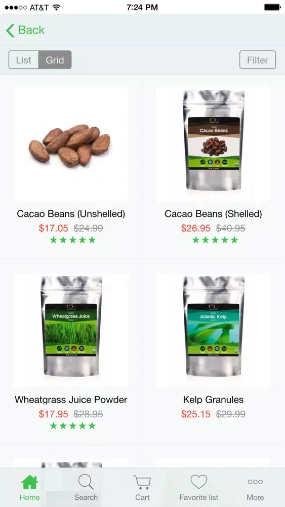 Capturas de tela do Optimally Organic Store