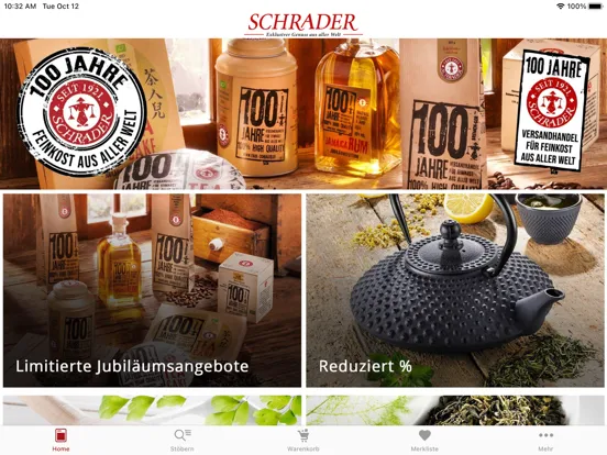 Schrader Genussversand iPad  Ekran Görüntüleri