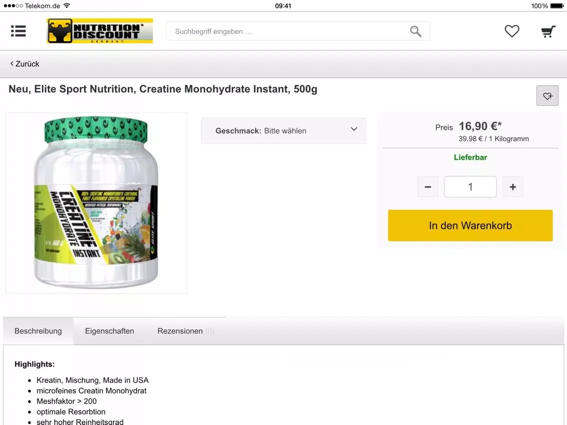 ภาพหน้าจอของ NDG Nutrition Discount iPad 