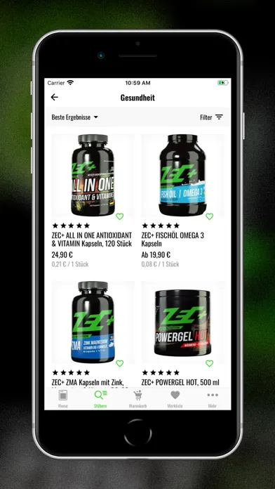 Zec+ Nutrition Shop应用截图