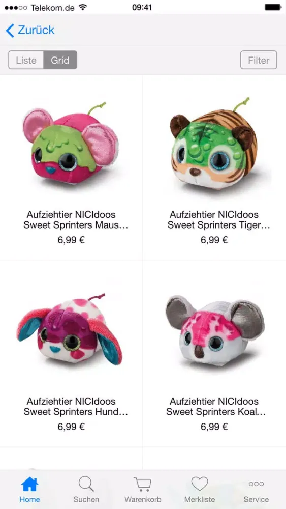Captures d'écran de NICI Shop