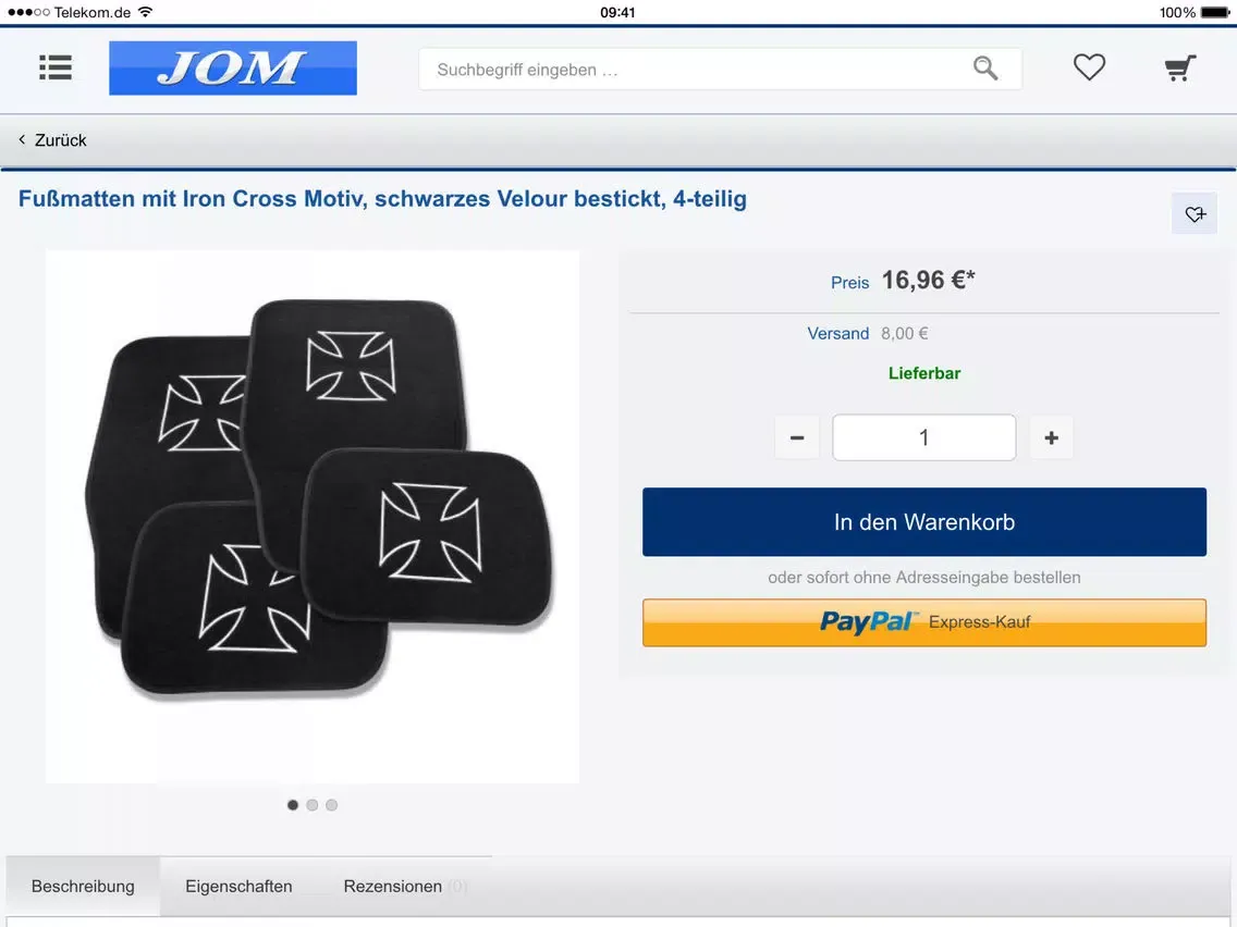 Tangkapan layar JOM Tuning Katalog iPad 