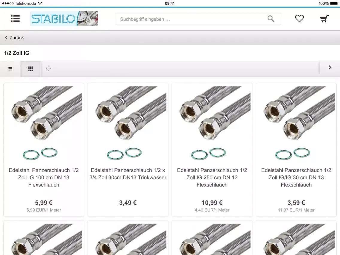 Zrzuty ekranu Stabilo Sanitär Mobile Shop iPad 