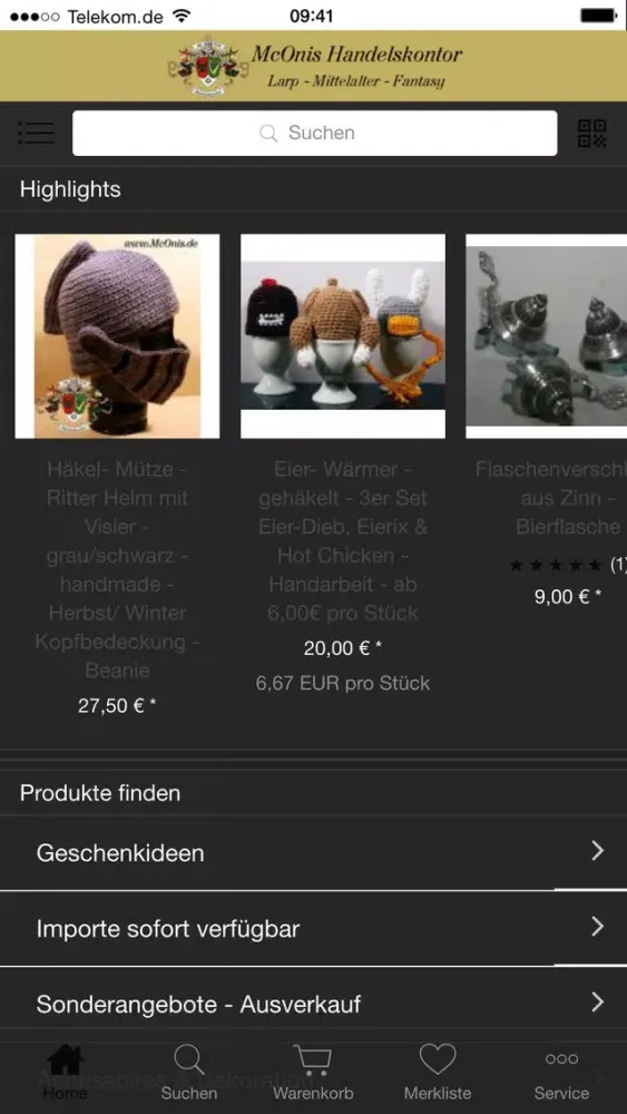McOnis Handelskontor Mobile Screenshots