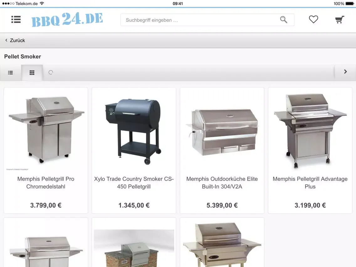 Tangkapan layar BBQ24 - Shop für BBQ und Grill iPad 