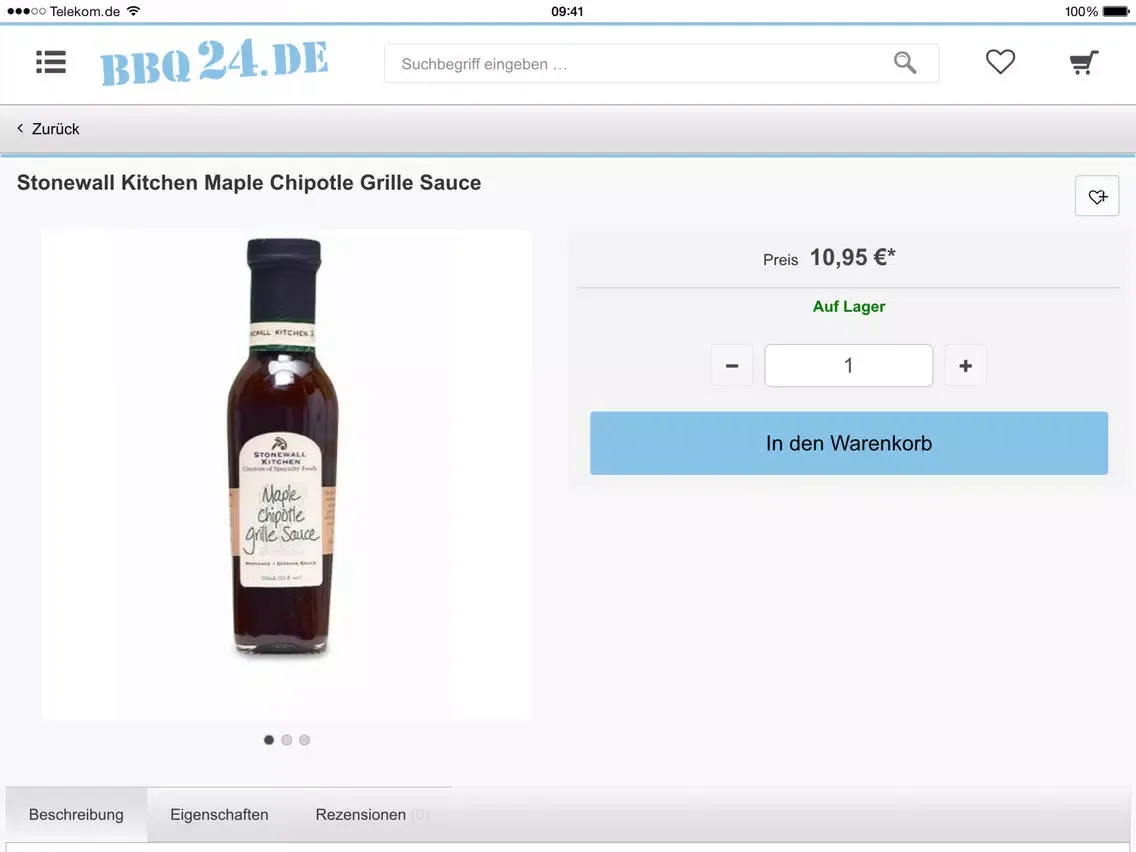 Tangkapan layar BBQ24 - Shop für BBQ und Grill iPad 