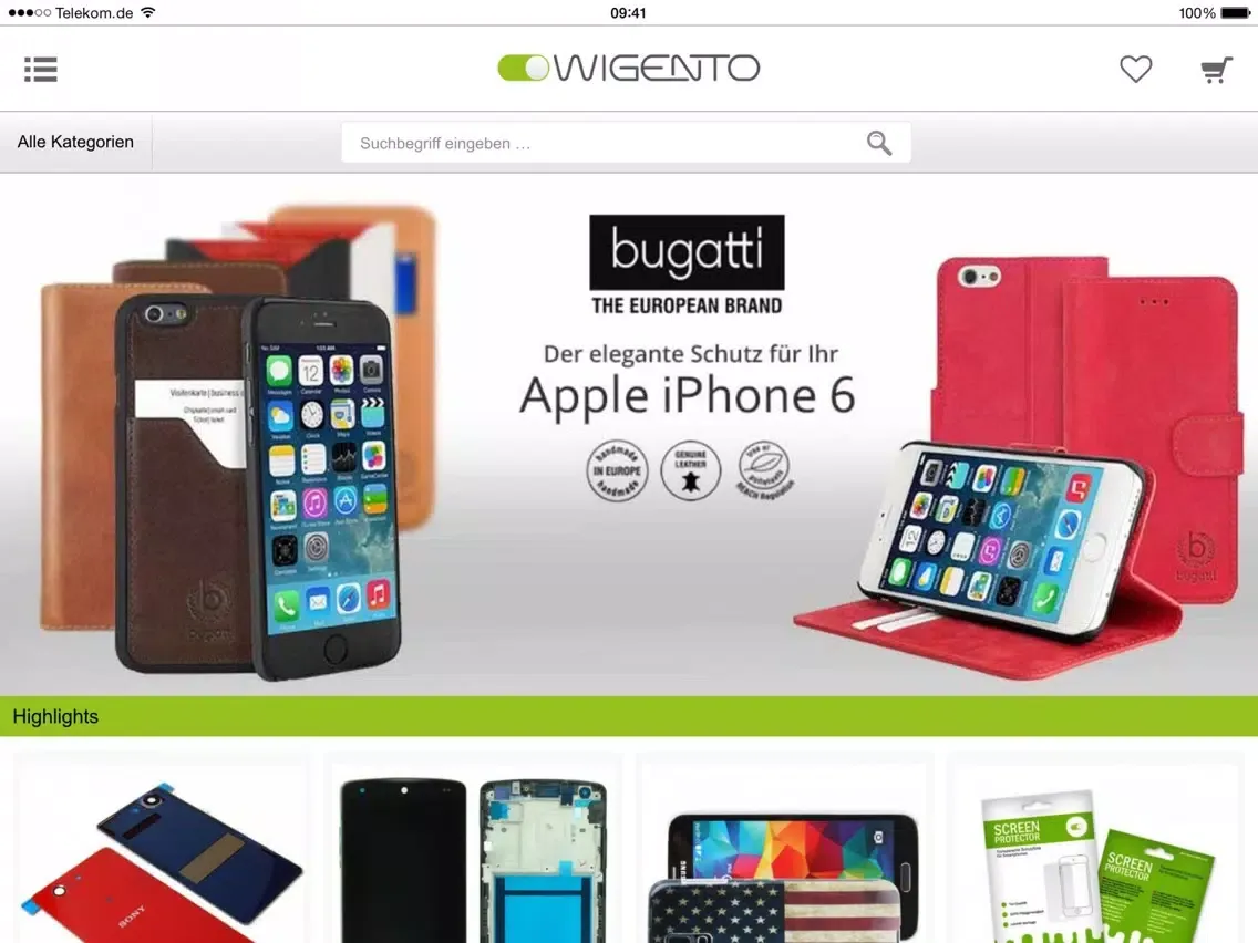Ảnh chụp màn hình của Wigento Gadgets and More iPad 
