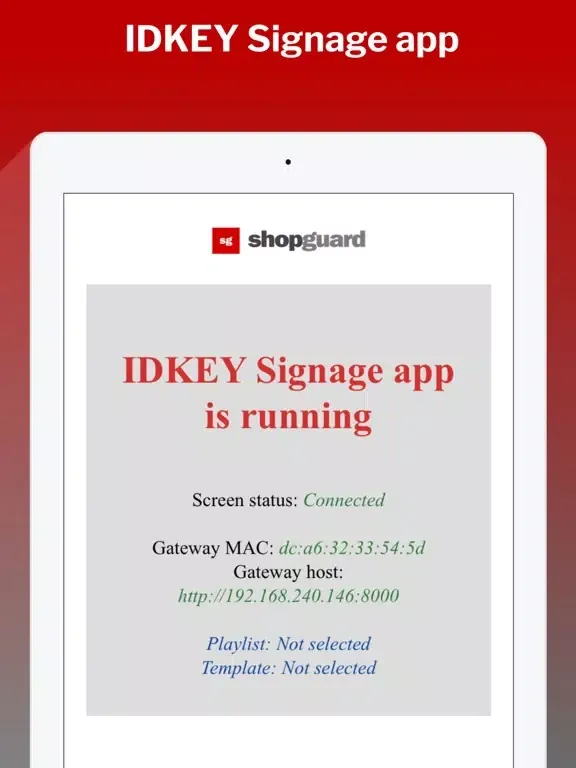 iDKey Signage iPad  Ekran Görüntüleri