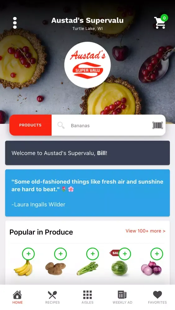 Capturas de tela do Austad's Supervalu