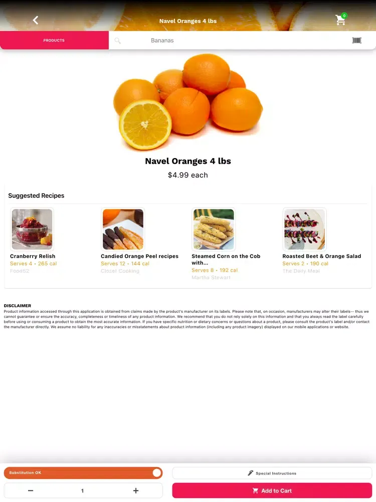C-Town Supermarket Orange iPad  سکرین شاٹس