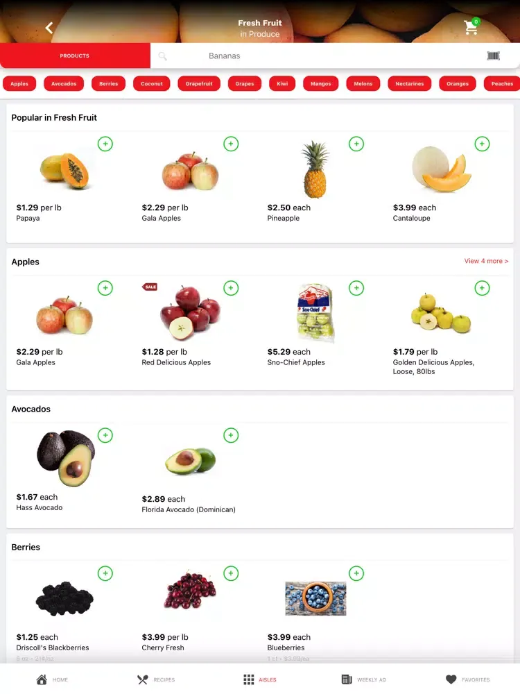 Ảnh chụp màn hình của Golden Mango Supermarket iPad 