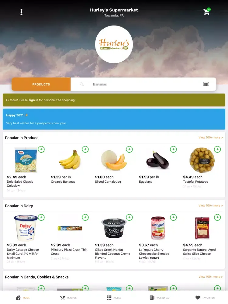 Hurley's Supermarket iPad 应用截图