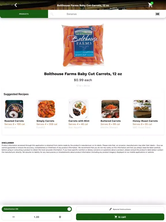 Tangkapan layar Shop Shady Maple Farm Market iPad 