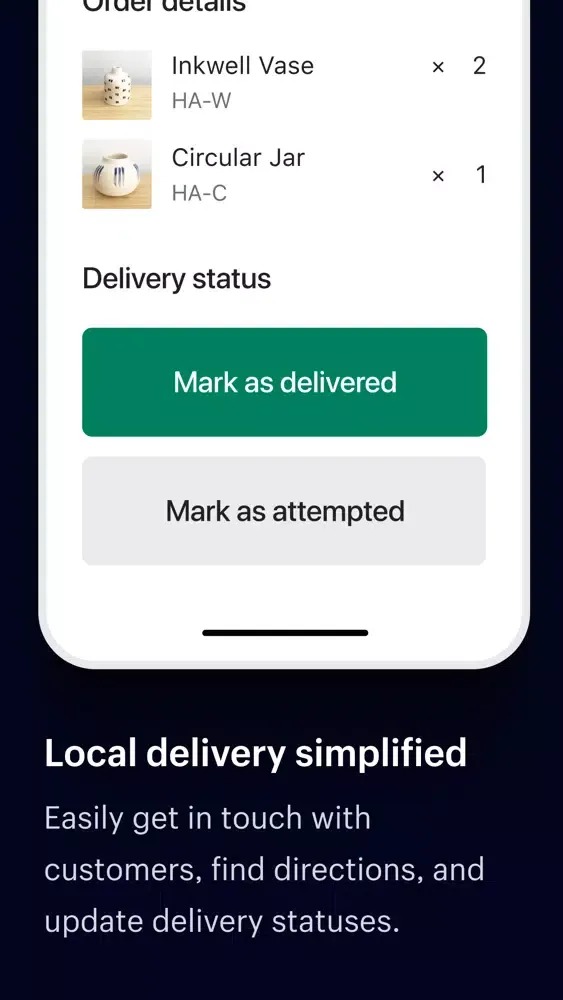 تصاویر Shopify Local Delivery