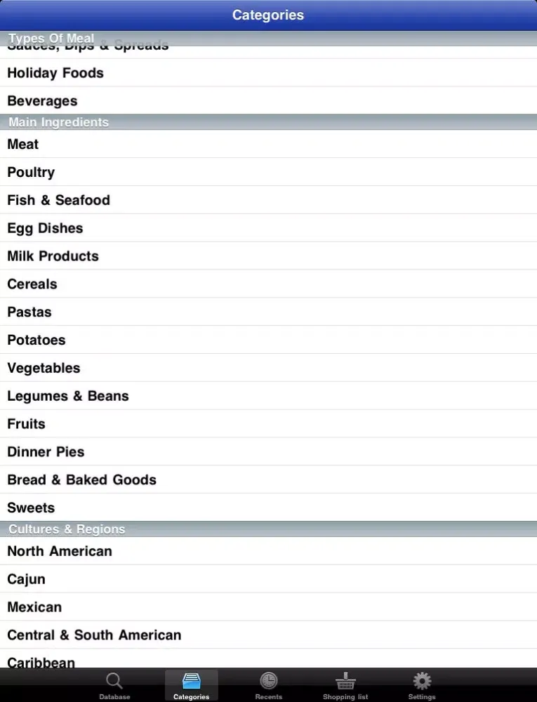 Tangkapan layar Recipe Organizer Shop'NCook Lite iPad 