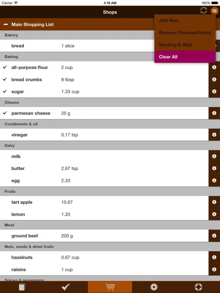 Zrzuty ekranu Shop'NCook Mobile Kitchen iPad 