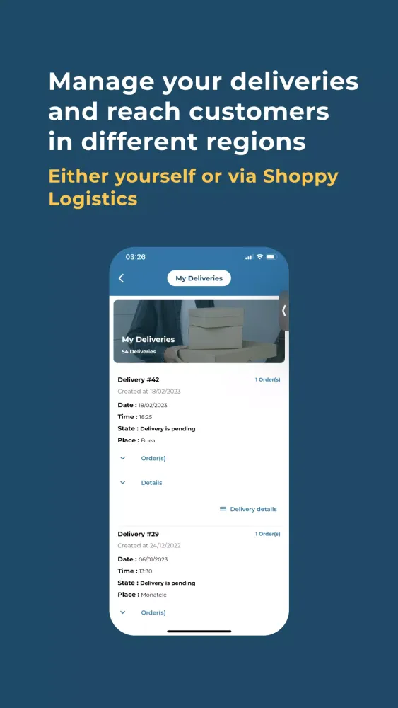 Screenshot di Shoppy MarketSpace Vendor