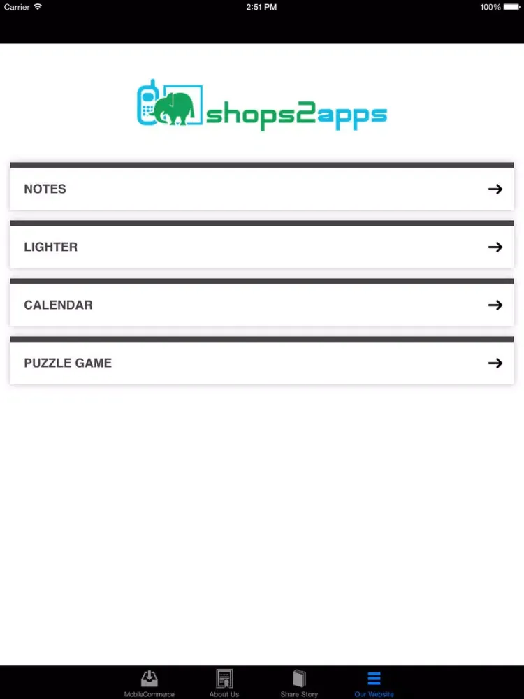 Скриншоты Mobile Commerce iPad 