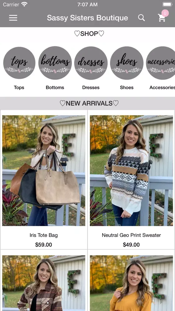Screenshot di Sassy Sisters Boutique