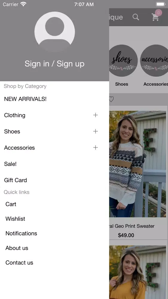 Screenshot di Sassy Sisters Boutique