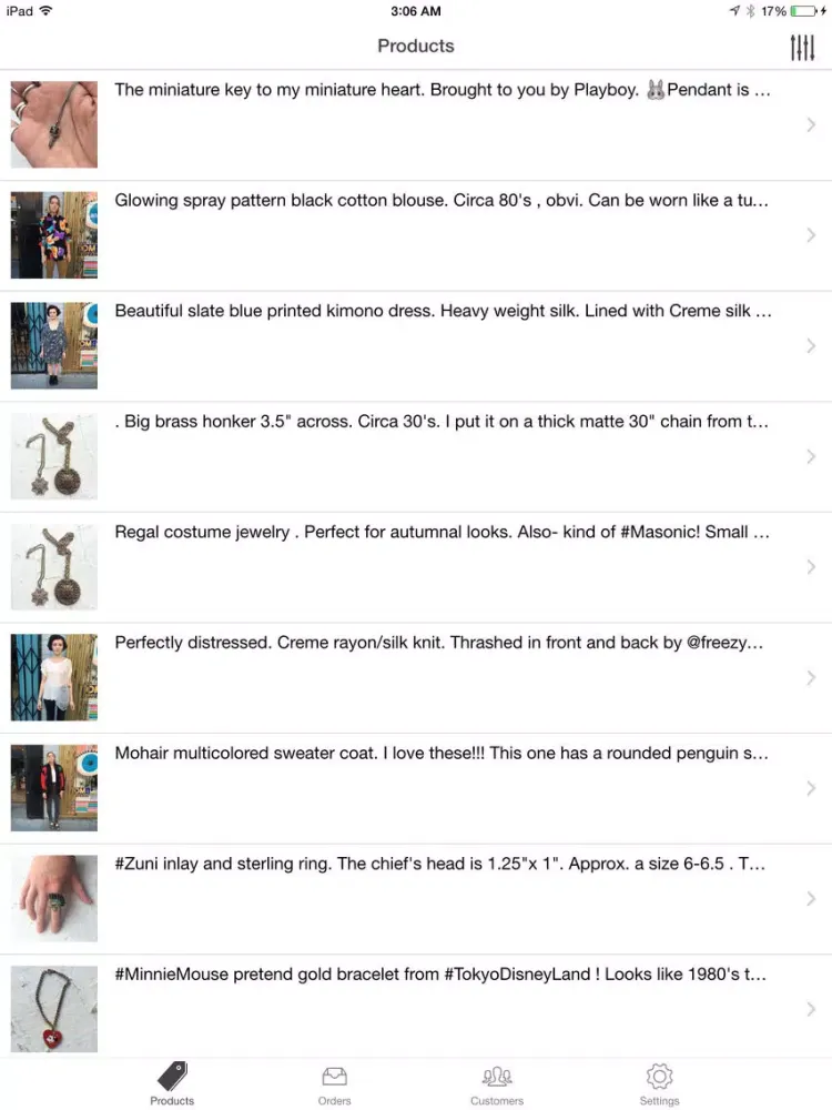 ภาพหน้าจอของ Shopseen iPad 