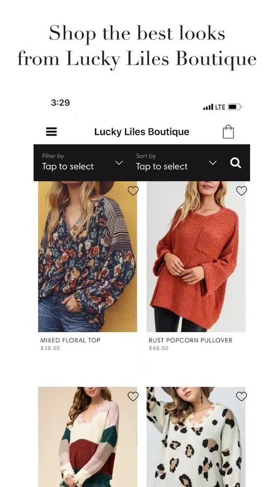 ภาพหน้าจอของ Lucky Liles Boutique