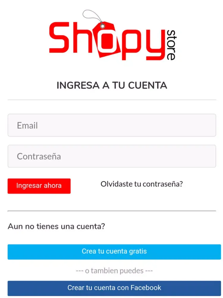 ภาพหน้าจอของ Shopy Store iPad 
