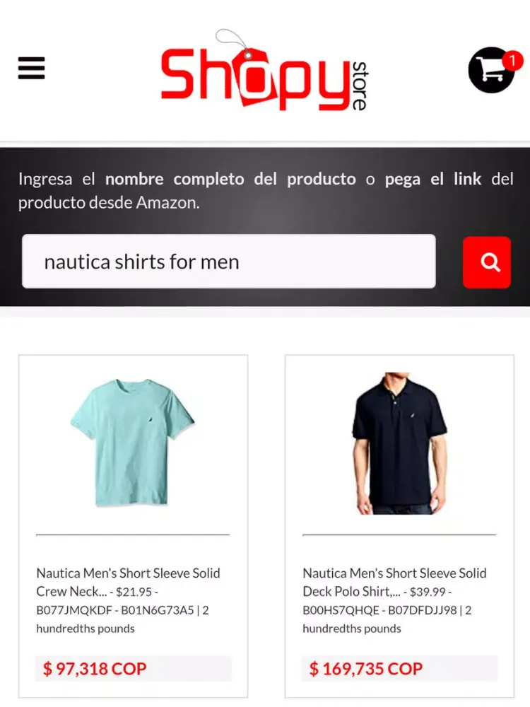 ภาพหน้าจอของ Shopy Store iPad 