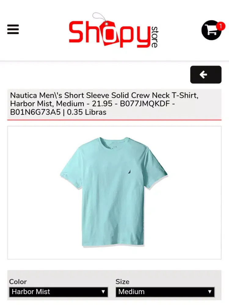 ภาพหน้าจอของ Shopy Store iPad 