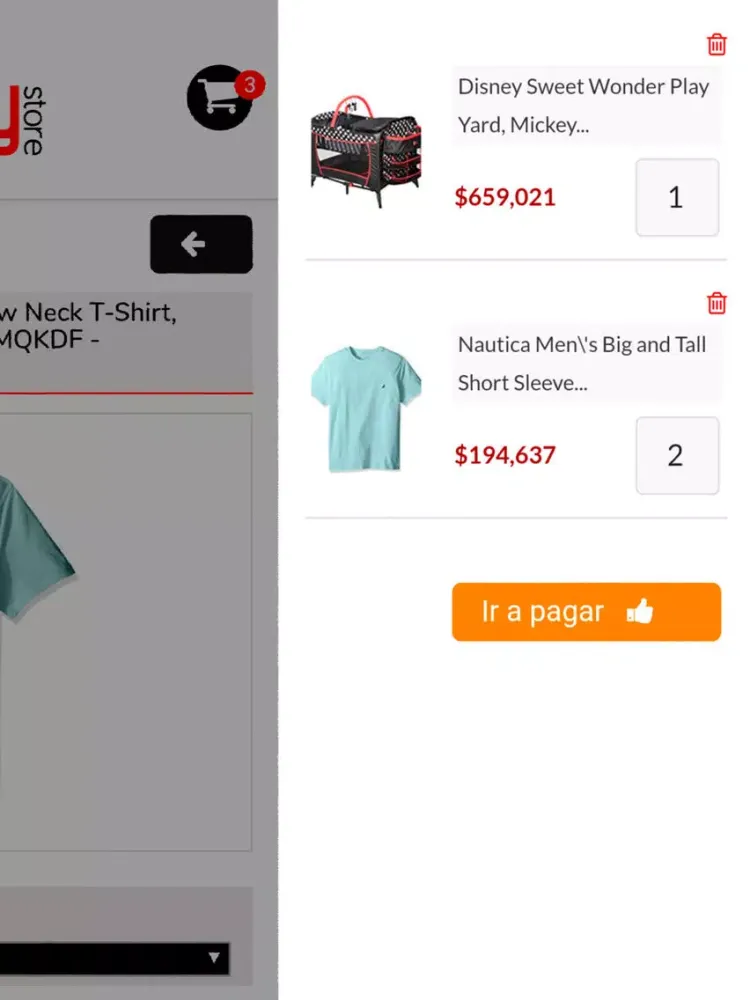 ภาพหน้าจอของ Shopy Store iPad 