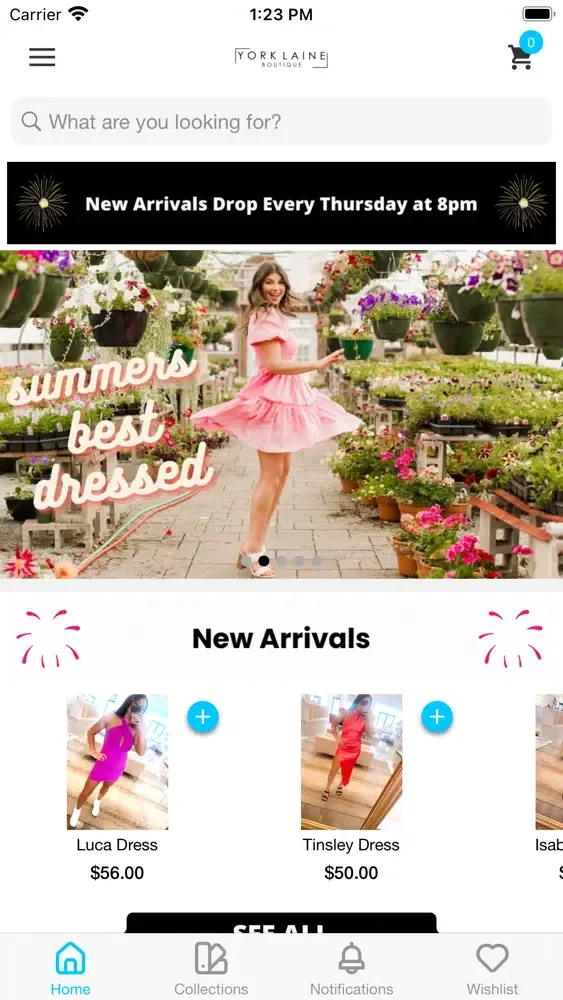 Captures d'écran de York Laine Boutique