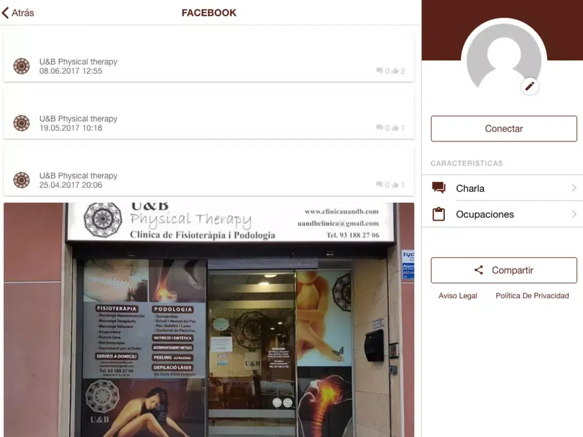 Screenshot di U&B Physical Therapy iPad 