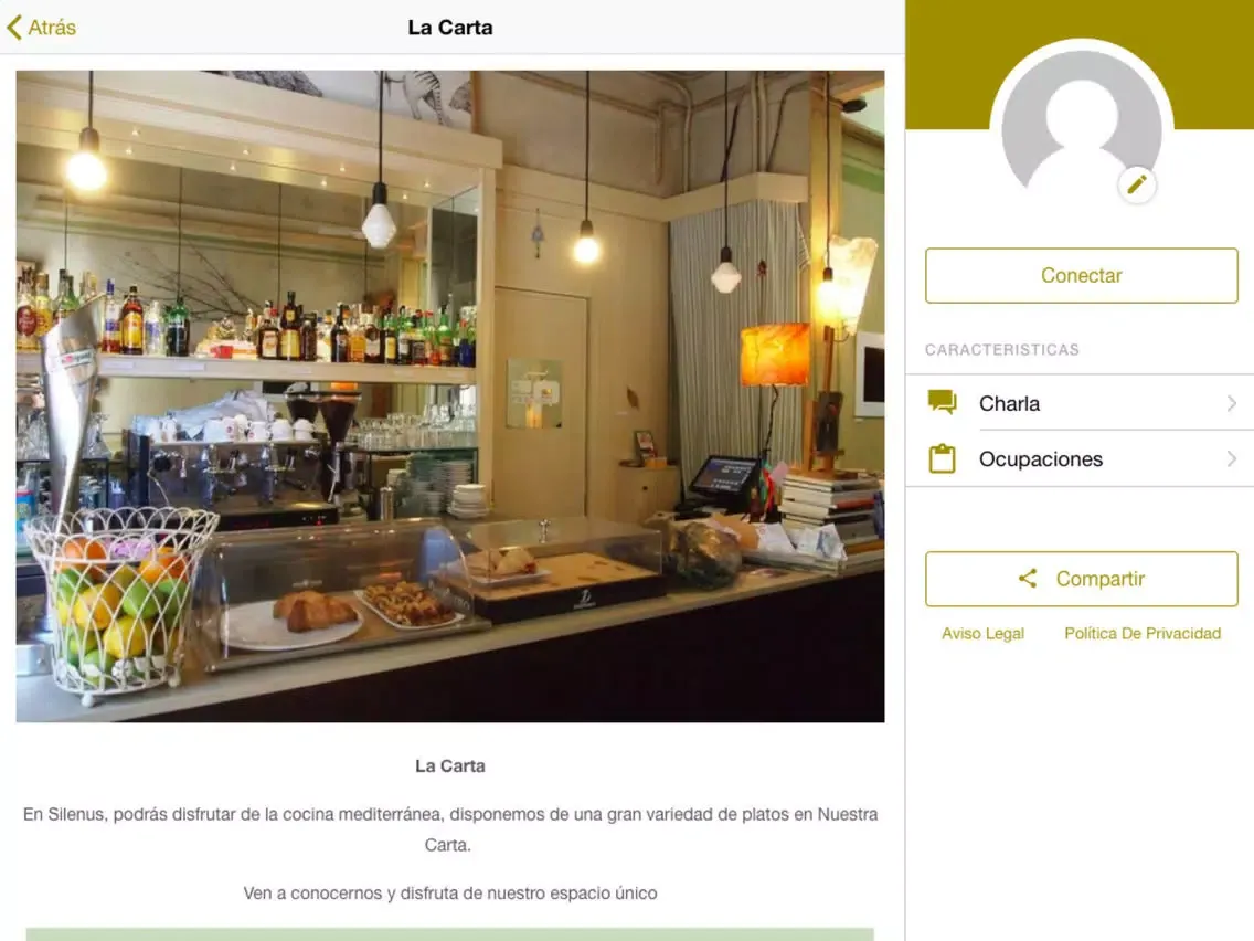 Ảnh chụp màn hình của Restaurante Silenus iPad 