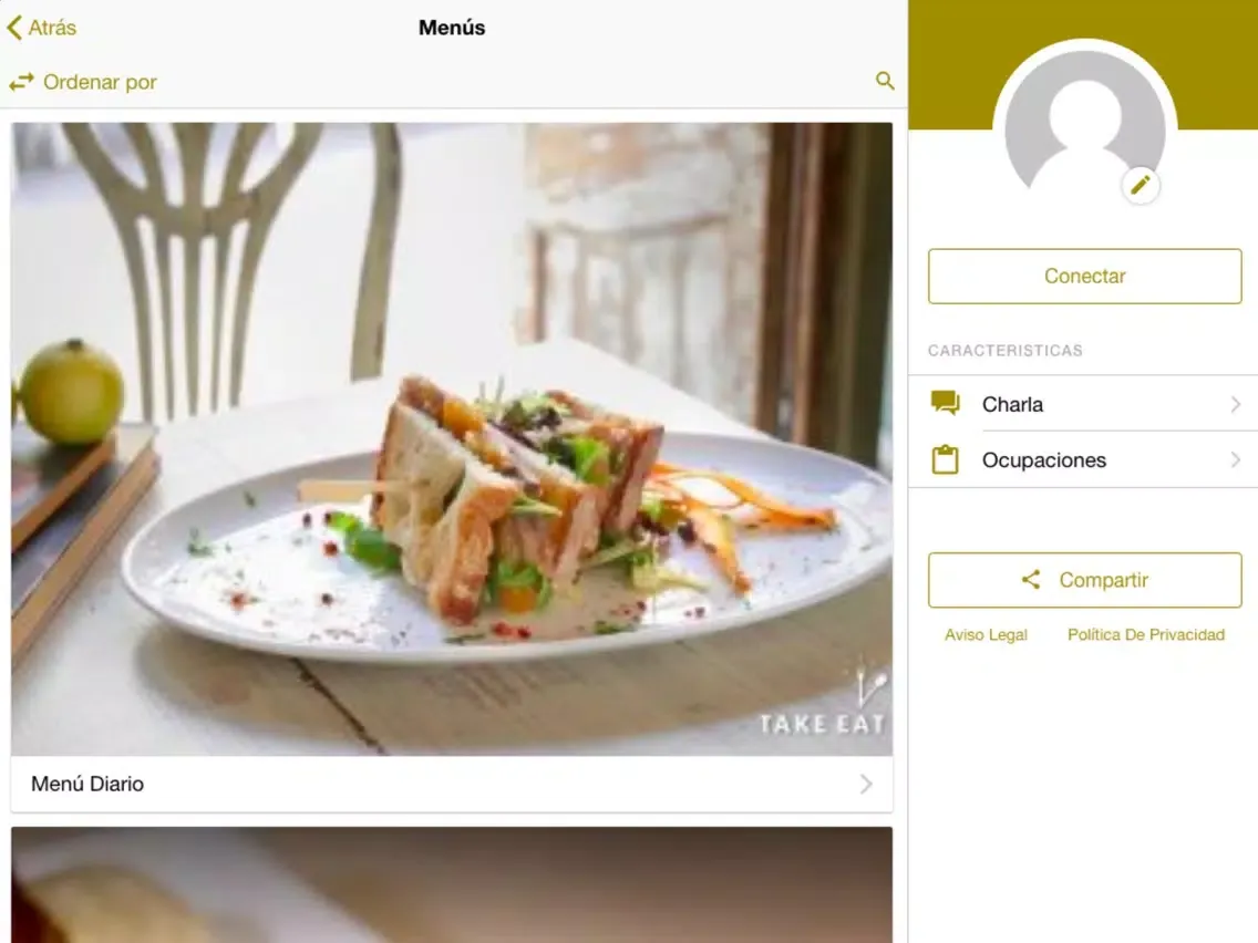 Ảnh chụp màn hình của Restaurante Silenus iPad 