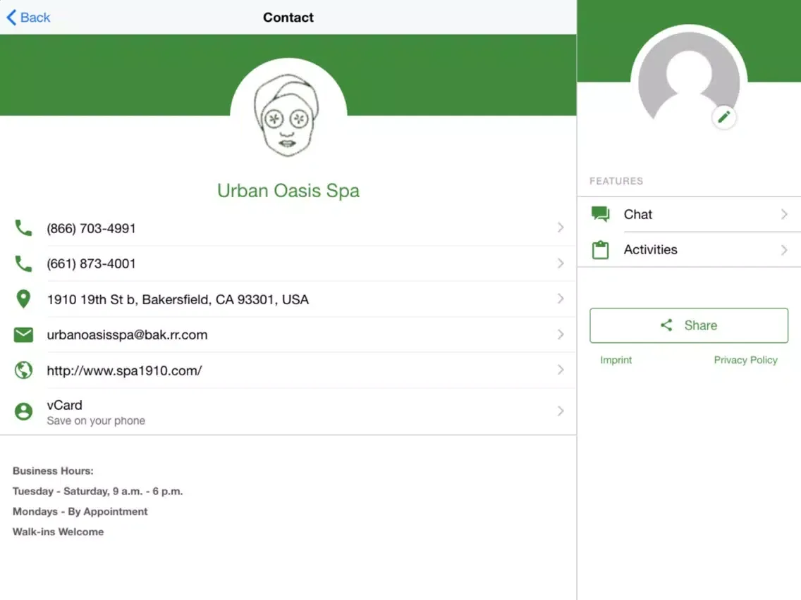 Urban Oasis Spa iPad  Ekran Görüntüleri