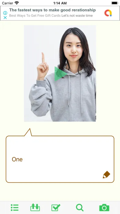 Ảnh chụp màn hình của Sign Language Study Cards