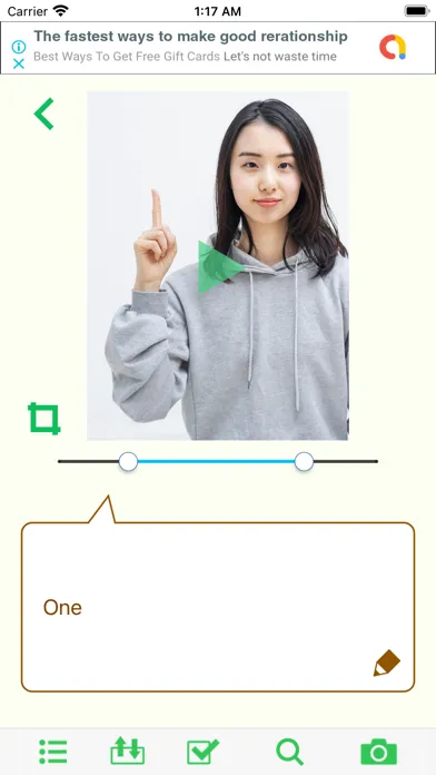 Ảnh chụp màn hình của Sign Language Study Cards