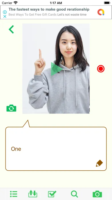 Ảnh chụp màn hình của Sign Language Study Cards