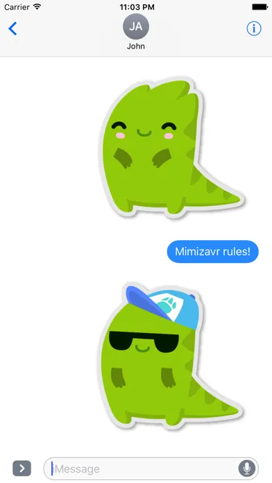 Tangkapan layar Mimizavr Stickers