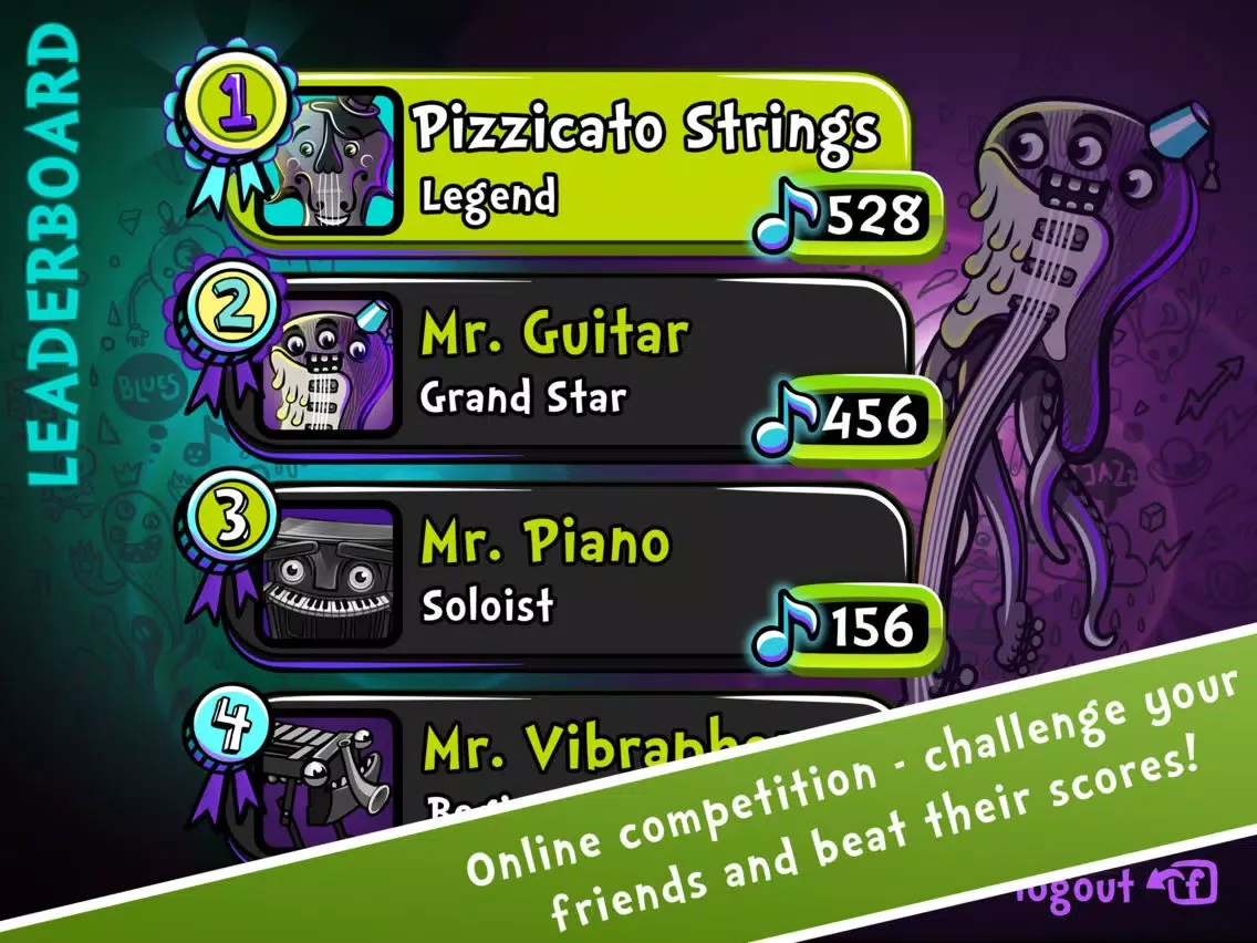 Capturas de tela do Beat the Melody iPad 