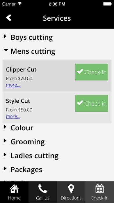 Captures d'écran de myBARBERapp