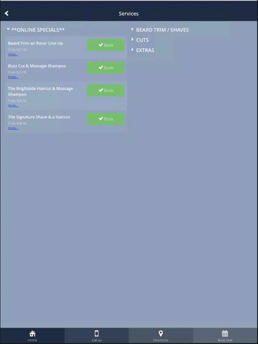 Brightside Barber iPad  Ekran Görüntüleri