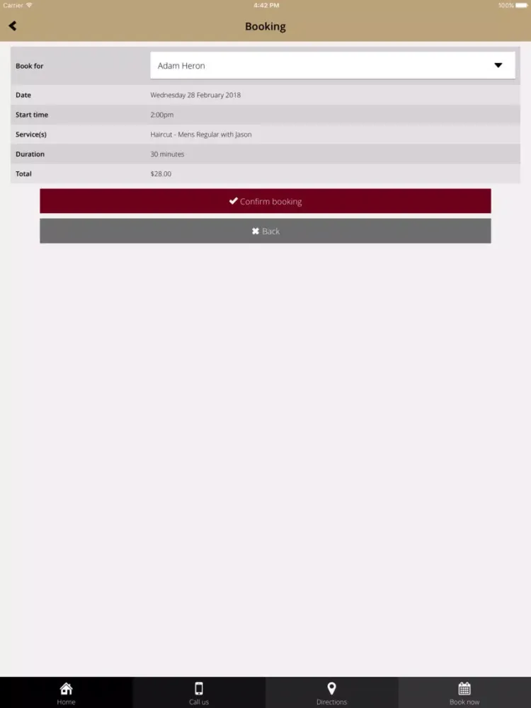 V's Barbershop iPad  Ekran Görüntüleri