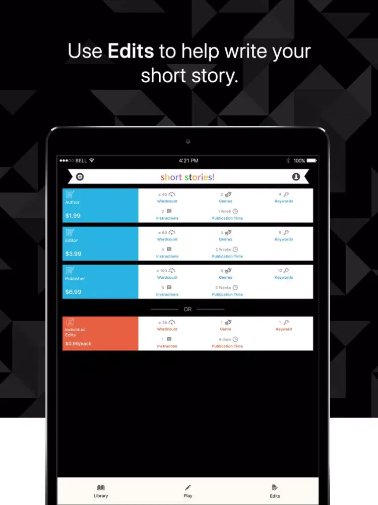 Short Stories! iPad  Screenshots