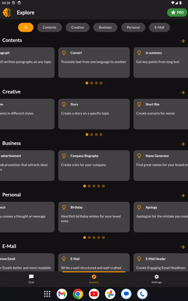 AI Chatbot & Assistant Screenshots