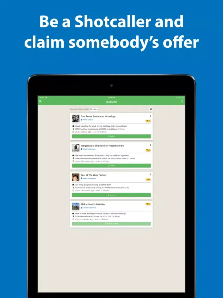 Скриншоты Shotcaller® iPad 